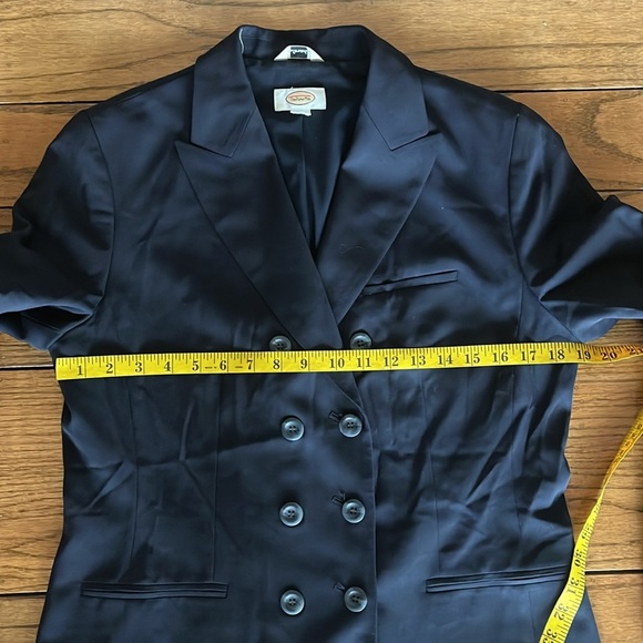 Talbots Navy Double-Breasted Wool Blazer - Picture 9 of 12